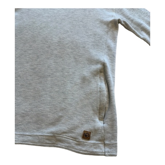 Tentree Waffle Knit Sweater Hooded Long Sleeve Pullover Pocket -  Size Medium - Picture 3 of 7